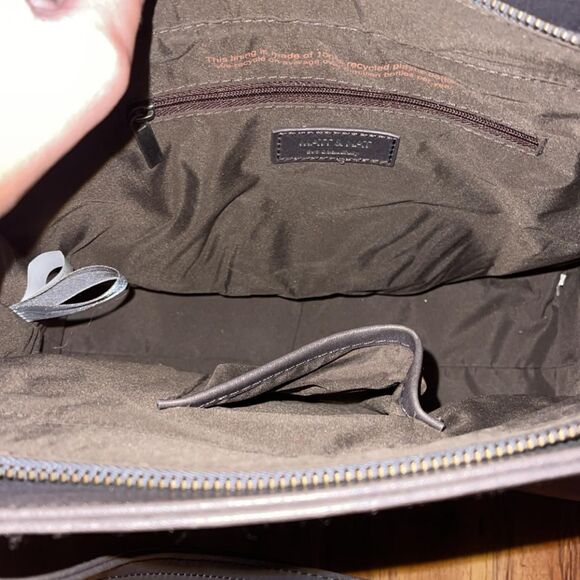 Matt And Nat Cara S Vegan Leather Tote Gray Crossbody Satchel Shoulder Bag - Picture 4 of 8